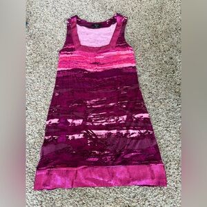 Express Magenta and Light Pink Sleeveless dress
